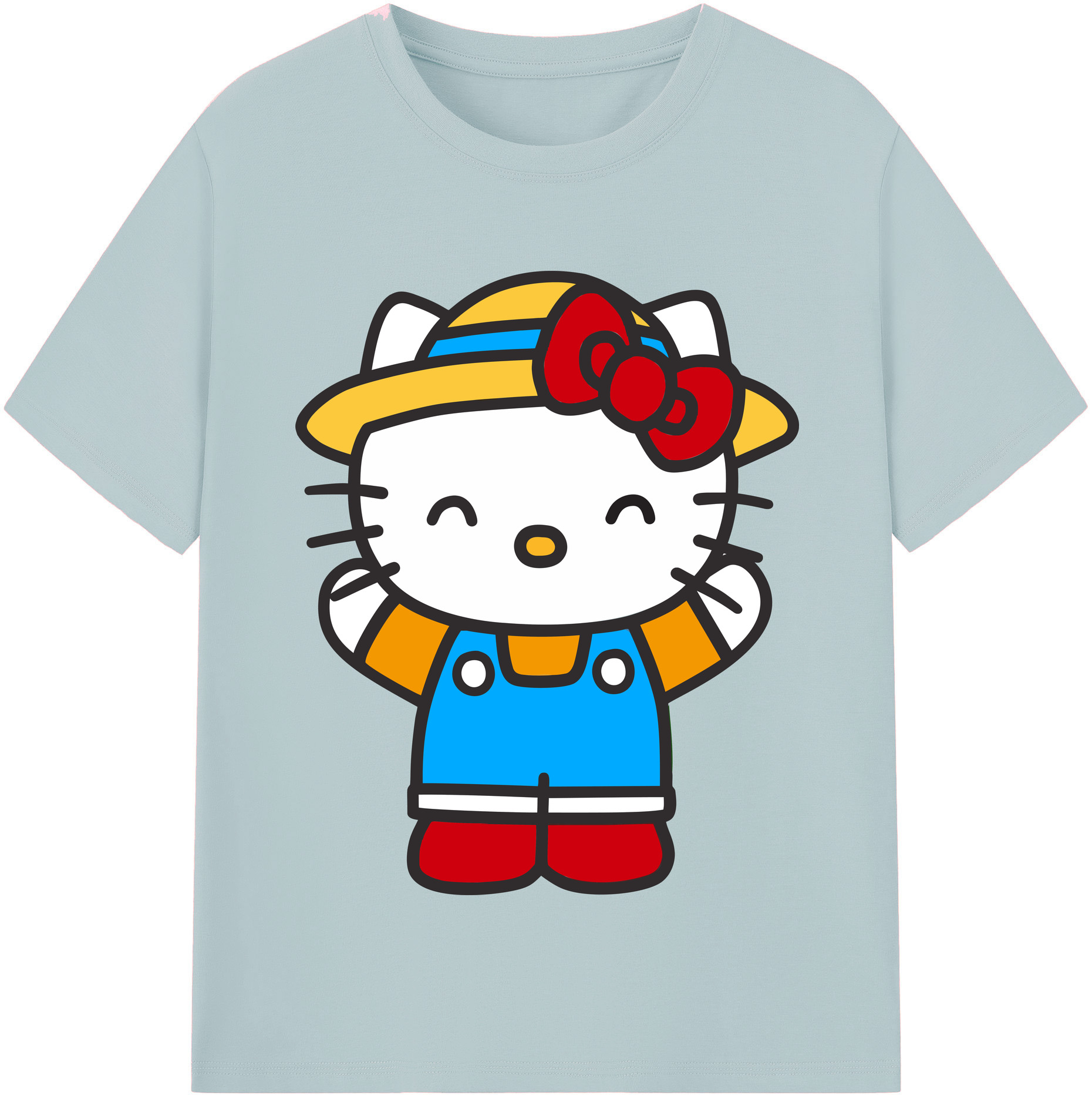 （画像用） Hello Kitty ハローキティ 綿100％半袖Tシャツ（フロントプリント）